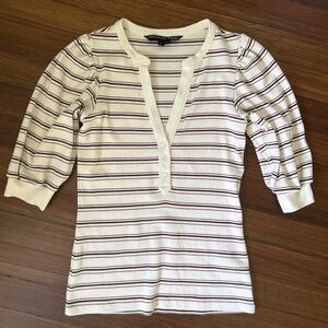 Veronica Beard Jeans Amity Rib-Knit top - size XS